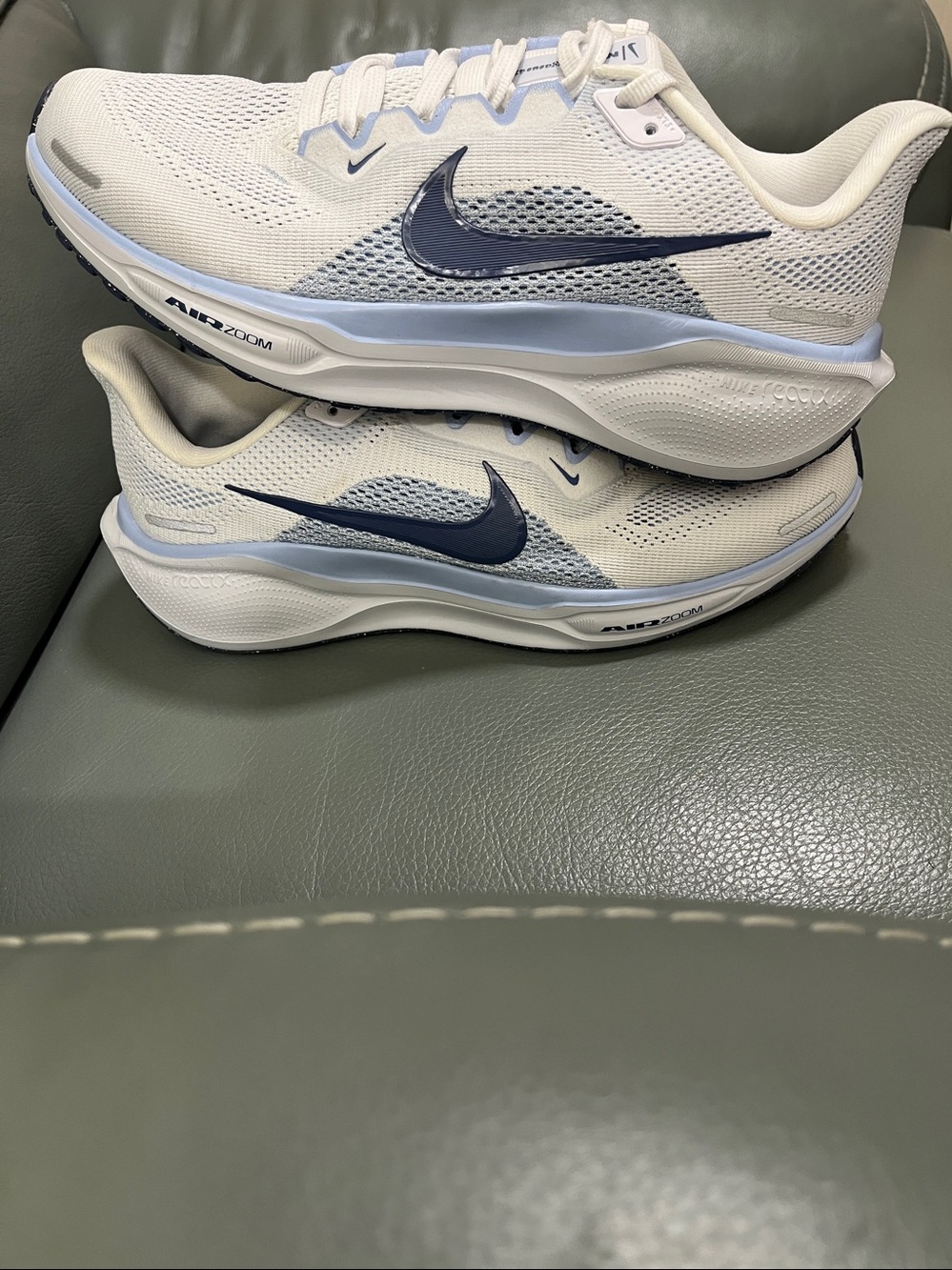 Nike  Pegasus 41 White & Blue Air Zoom Running Shoes - Picture 5 of 5